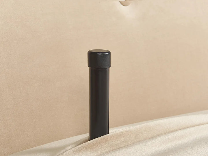 Single Sofa Bed Velvet Sand Beige Faelis