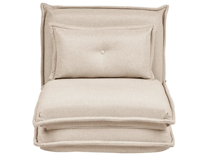 Single Sofa Bed Fabric Beige Devern