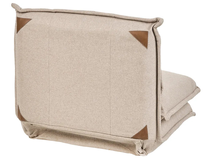Single Sofa Bed Fabric Beige Devern