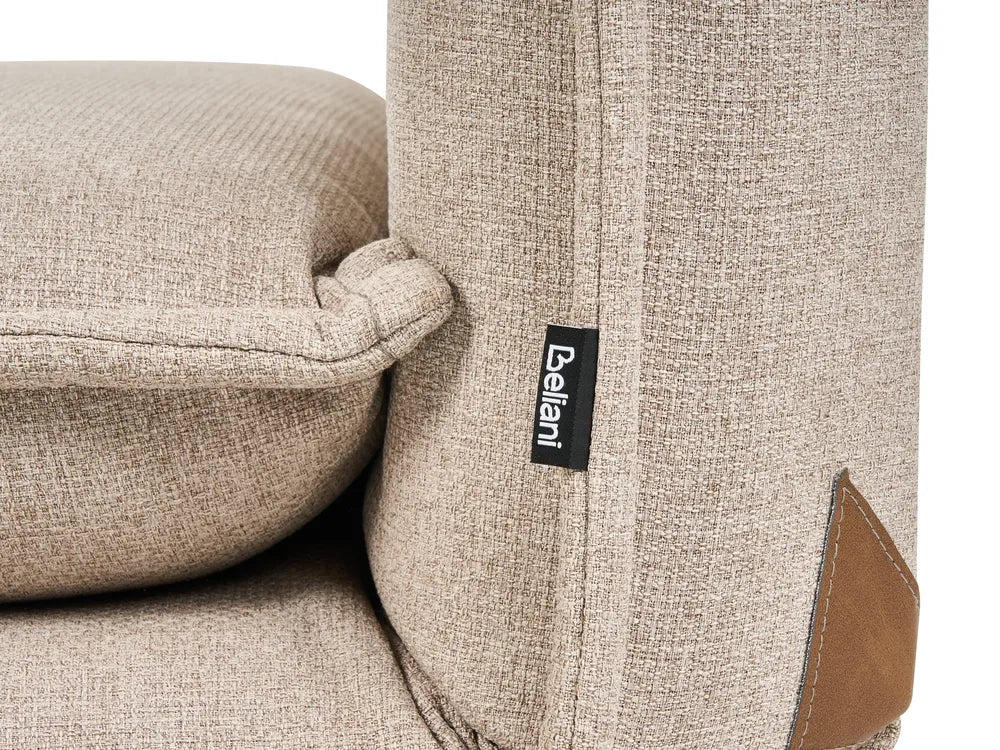 Single Sofa Bed Fabric Beige Devern