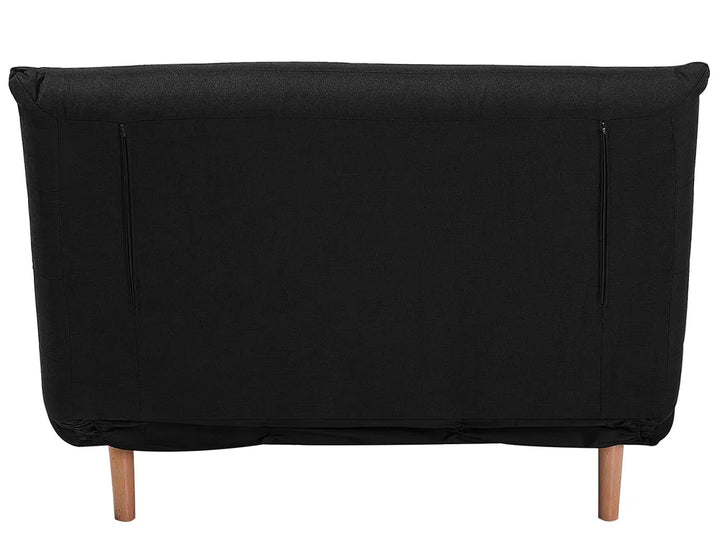 Single Sofa Bed Fabric Black Auren