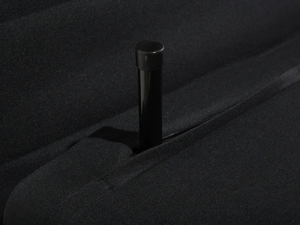 Single Sofa Bed Fabric Black Auren