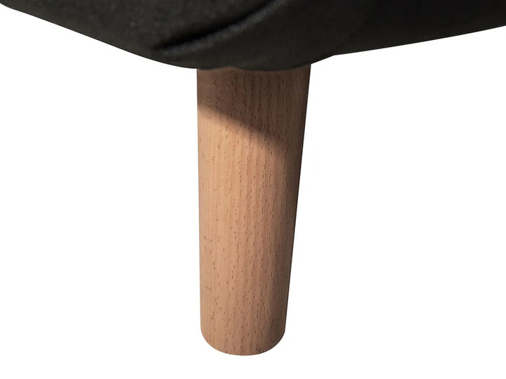 Single Sofa Bed Fabric Black Auren