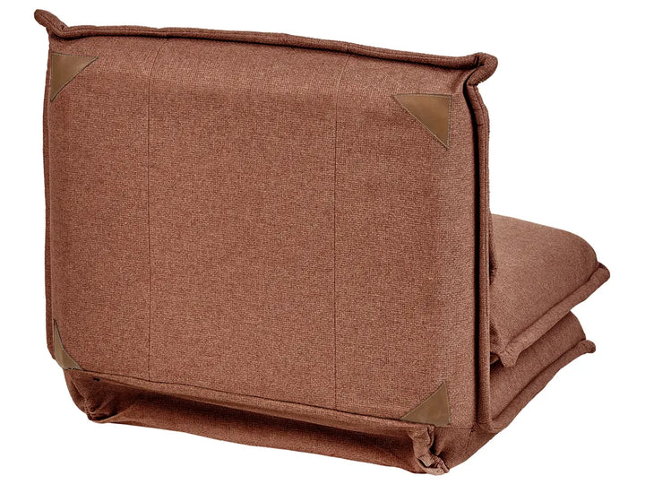 Single Sofa Bed Fabric Brown Devern