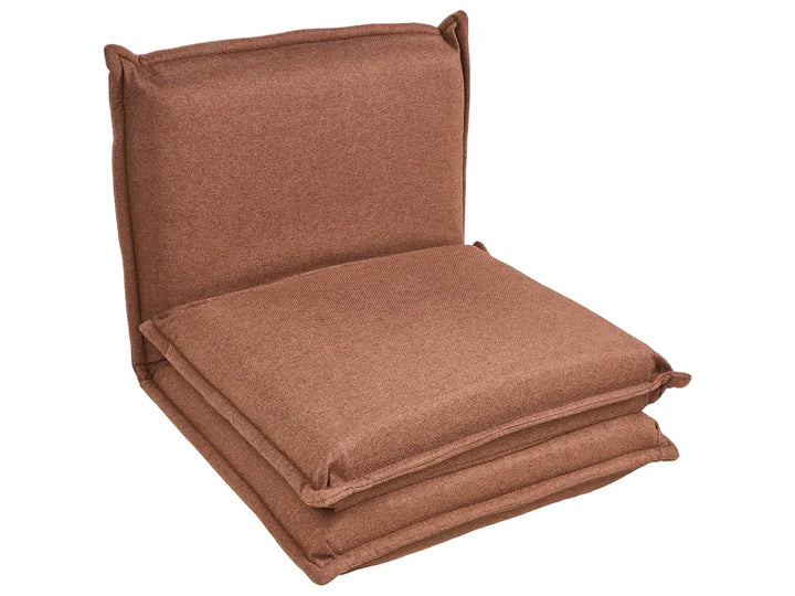 Single Sofa Bed Fabric Brown Devern
