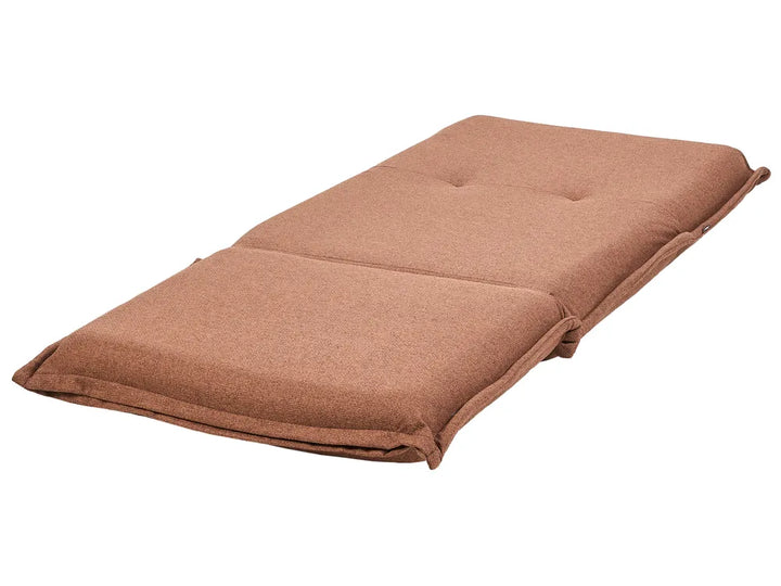 Single Sofa Bed Fabric Brown Devern