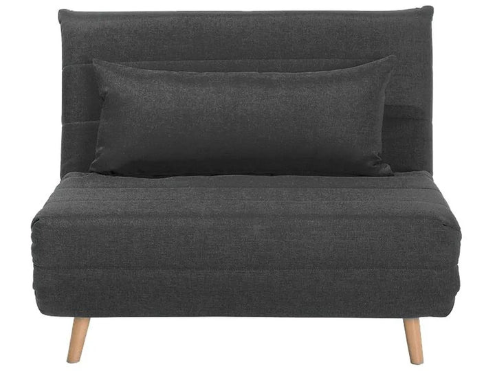 Single Sofa Bed Fabric Dark Grey Auren