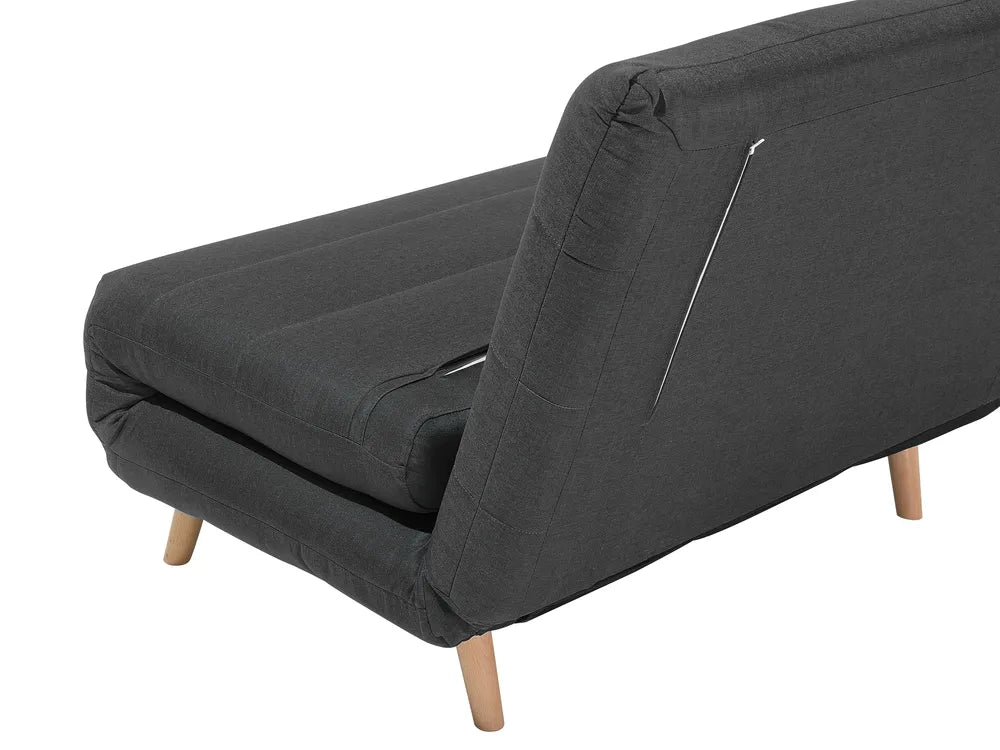Single Sofa Bed Fabric Dark Grey Auren