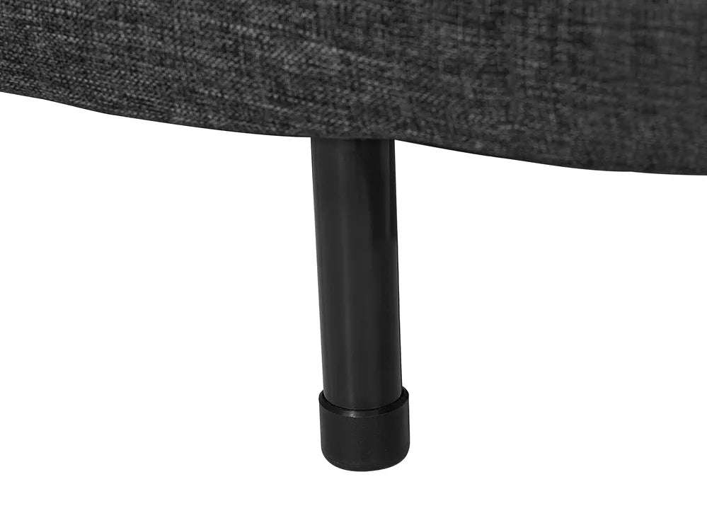 Single Sofa Bed Fabric Dark Grey Auren