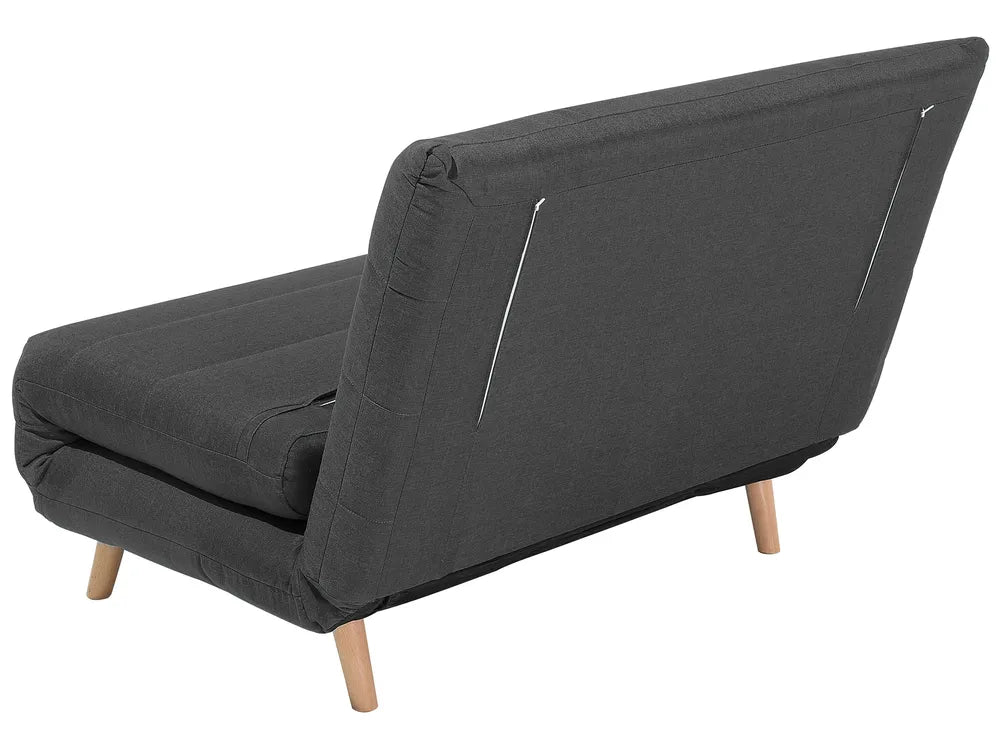 Single Sofa Bed Fabric Dark Grey Auren