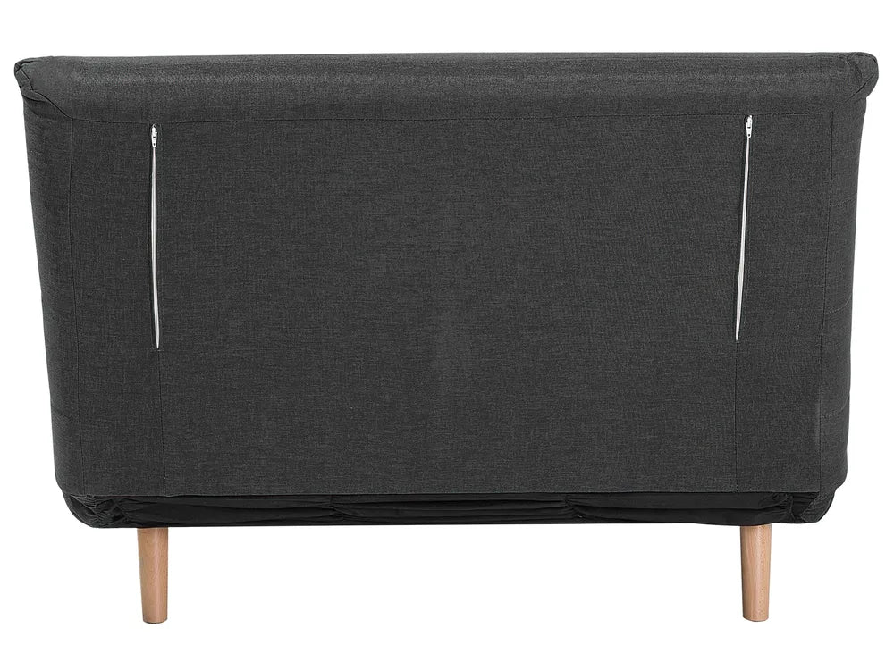 Single Sofa Bed Fabric Dark Grey Auren