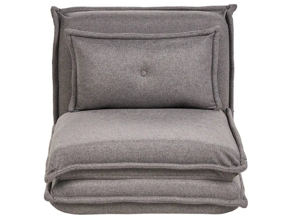 Single Sofa Bed Fabric Dark Grey Devern