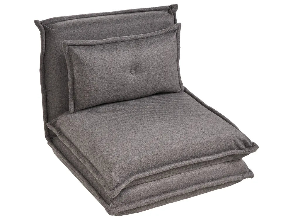 Single Sofa Bed Fabric Dark Grey Devern