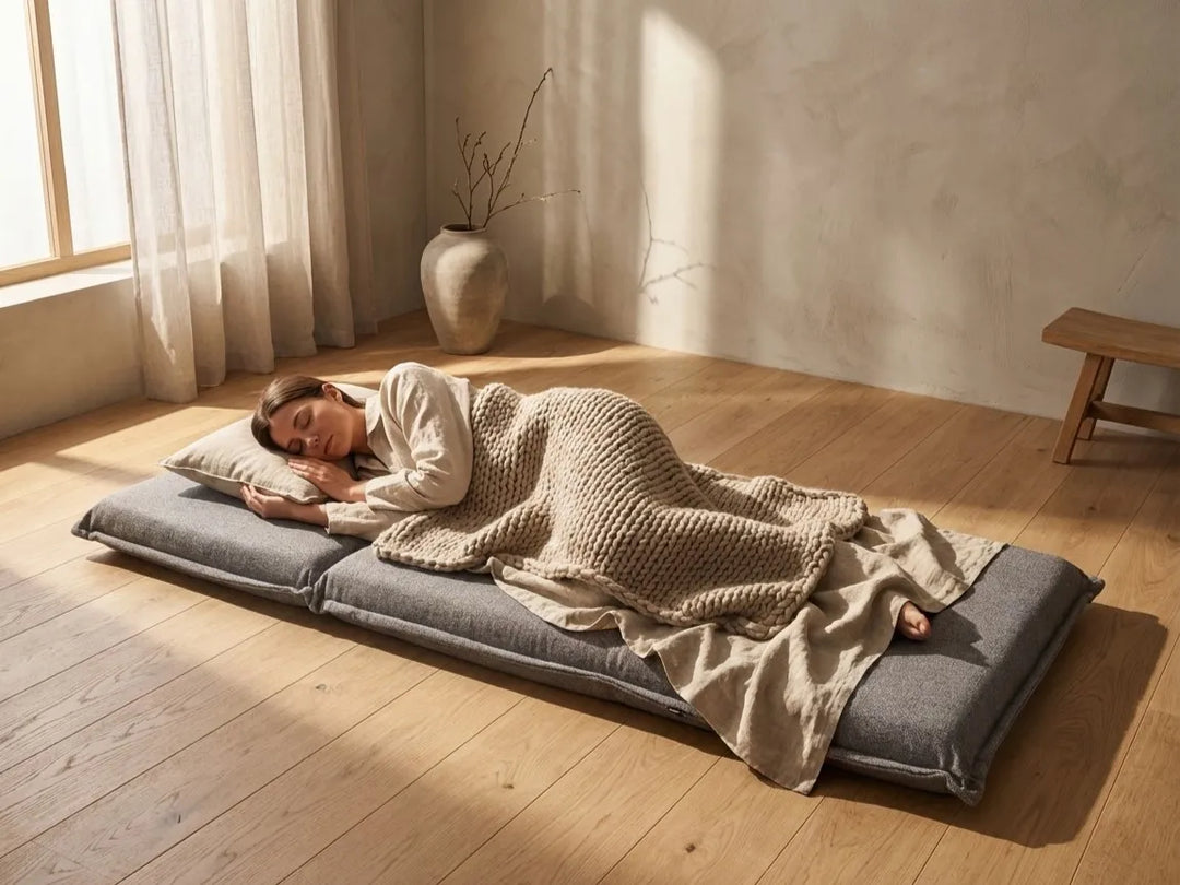 Single Sofa Bed Fabric Dark Grey Devern