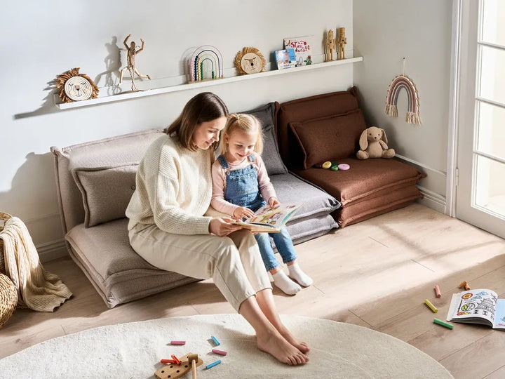 Single Sofa Bed Fabric Dark Grey Devern