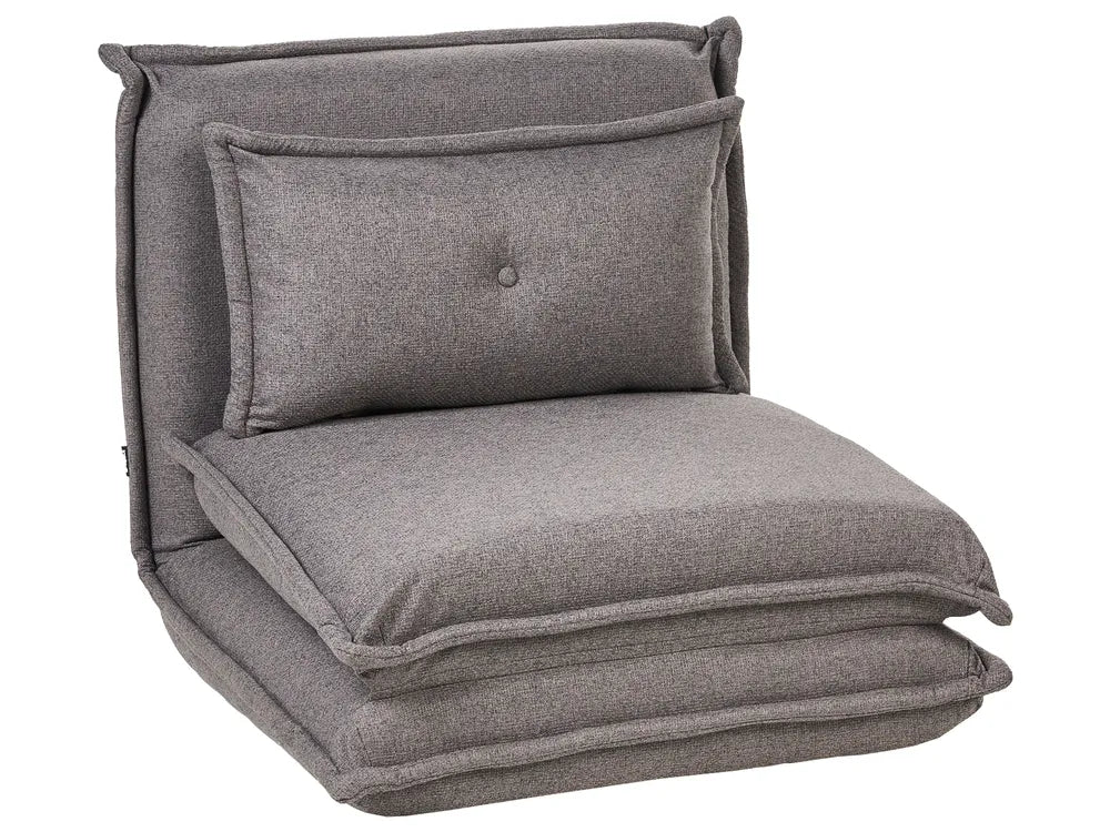 Single Sofa Bed Fabric Dark Grey Devern