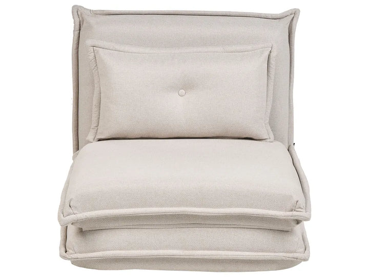 Single Sofa Bed Fabric Off-White Devern