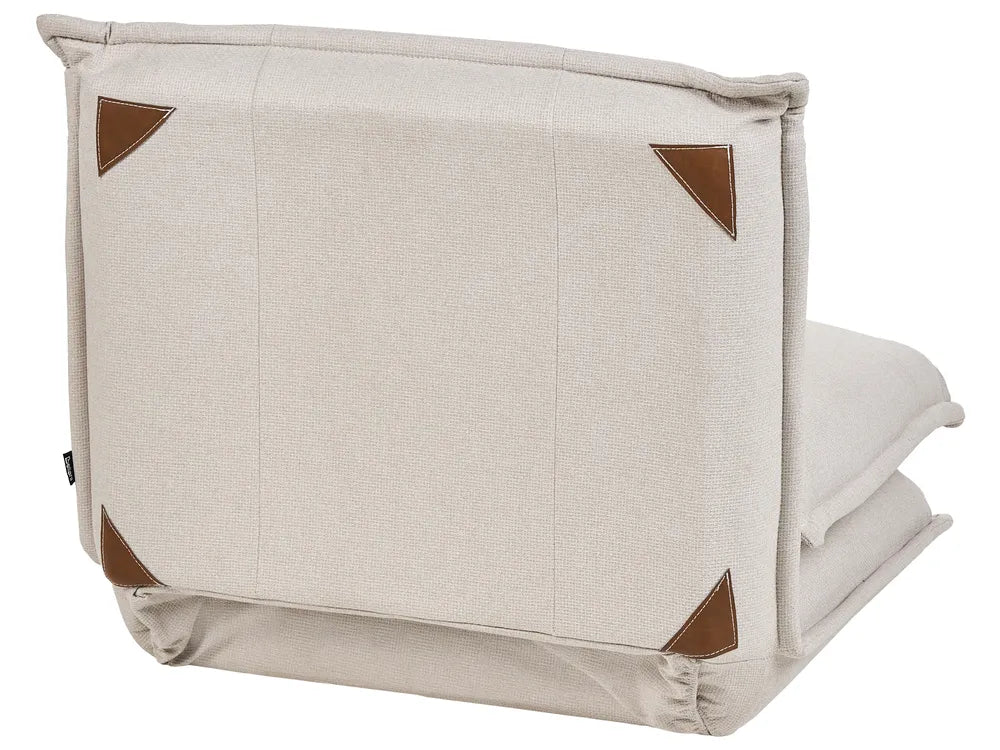 Single Sofa Bed Fabric Off-White Devern