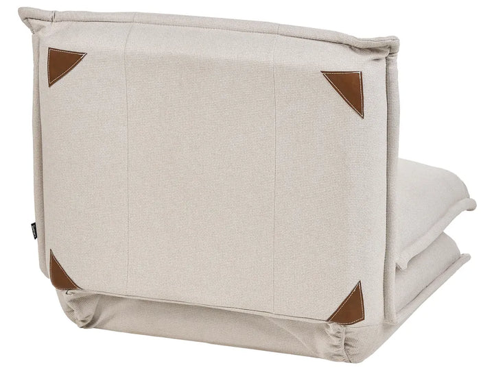 Single Sofa Bed Fabric Off-White Devern