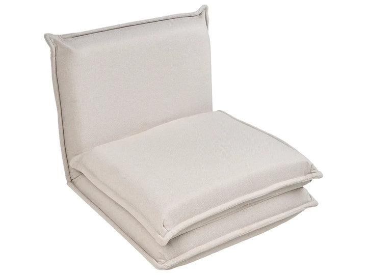 Single Sofa Bed Fabric Off-White Devern