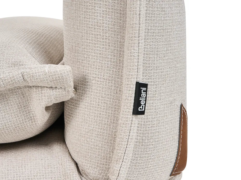 Single Sofa Bed Fabric Off-White Devern