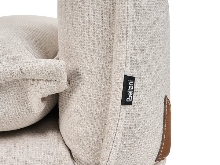 Single Sofa Bed Fabric Off-White Devern