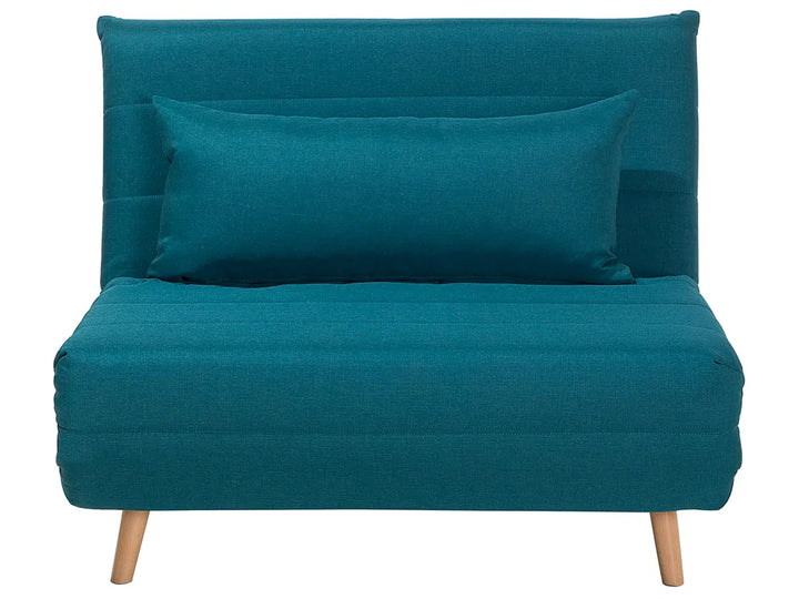 Single Sofa Bed Fabric Sea Blue Auren