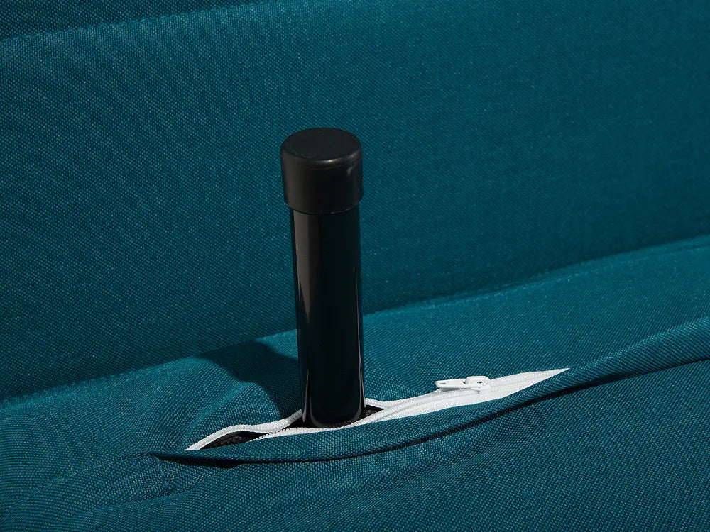 Single Sofa Bed Fabric Sea Blue Auren