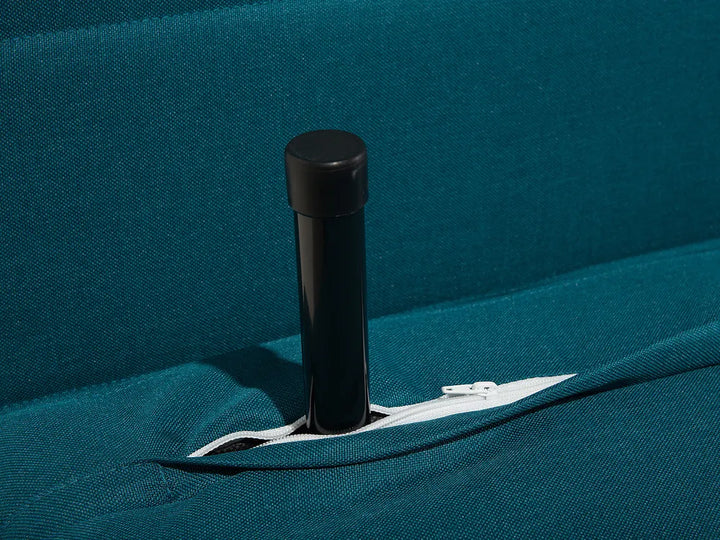 Single Sofa Bed Fabric Sea Blue Auren