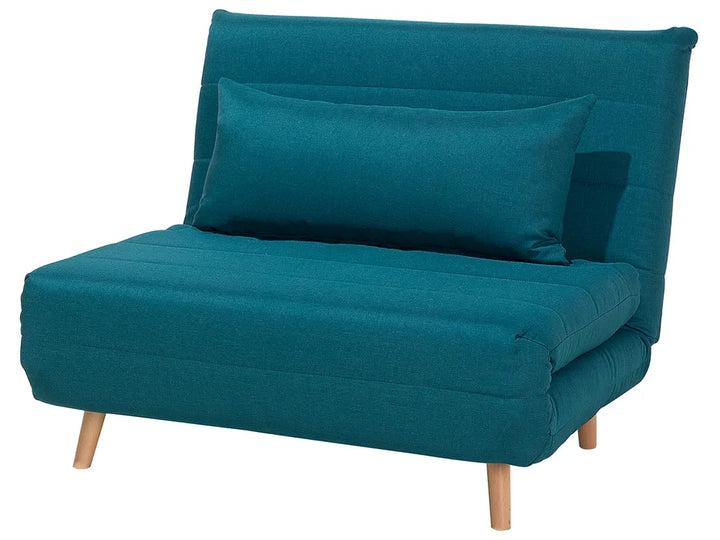 Single Sofa Bed Fabric Sea Blue Auren