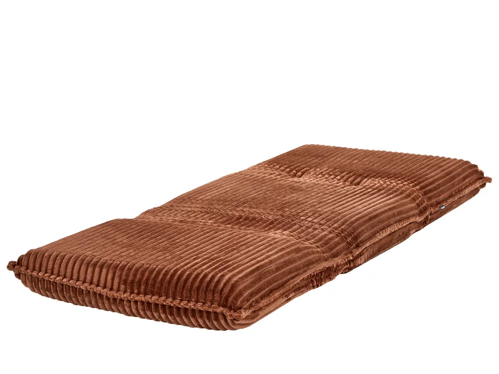 Single Sofa Bed Corduroy Golden Brown Eirenox