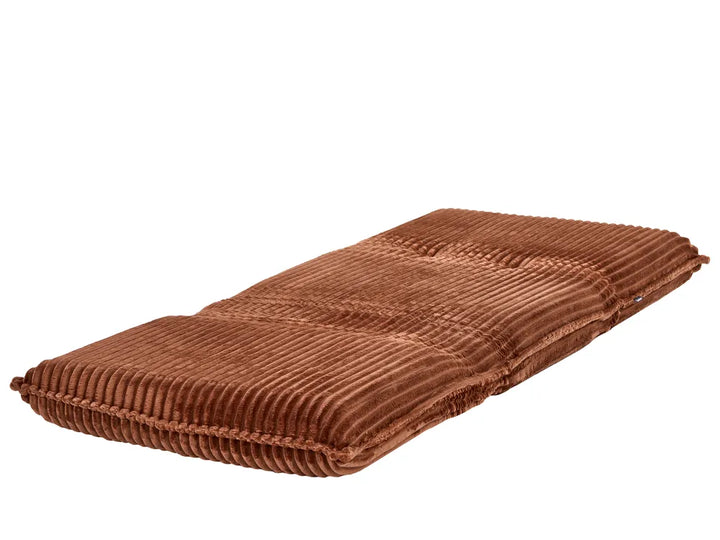 Single Sofa Bed Corduroy Golden Brown Eirenox
