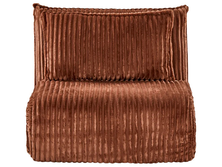 Single Sofa Bed Corduroy Golden Brown Eirenox