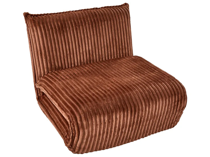 Single Sofa Bed Corduroy Golden Brown Eirenox