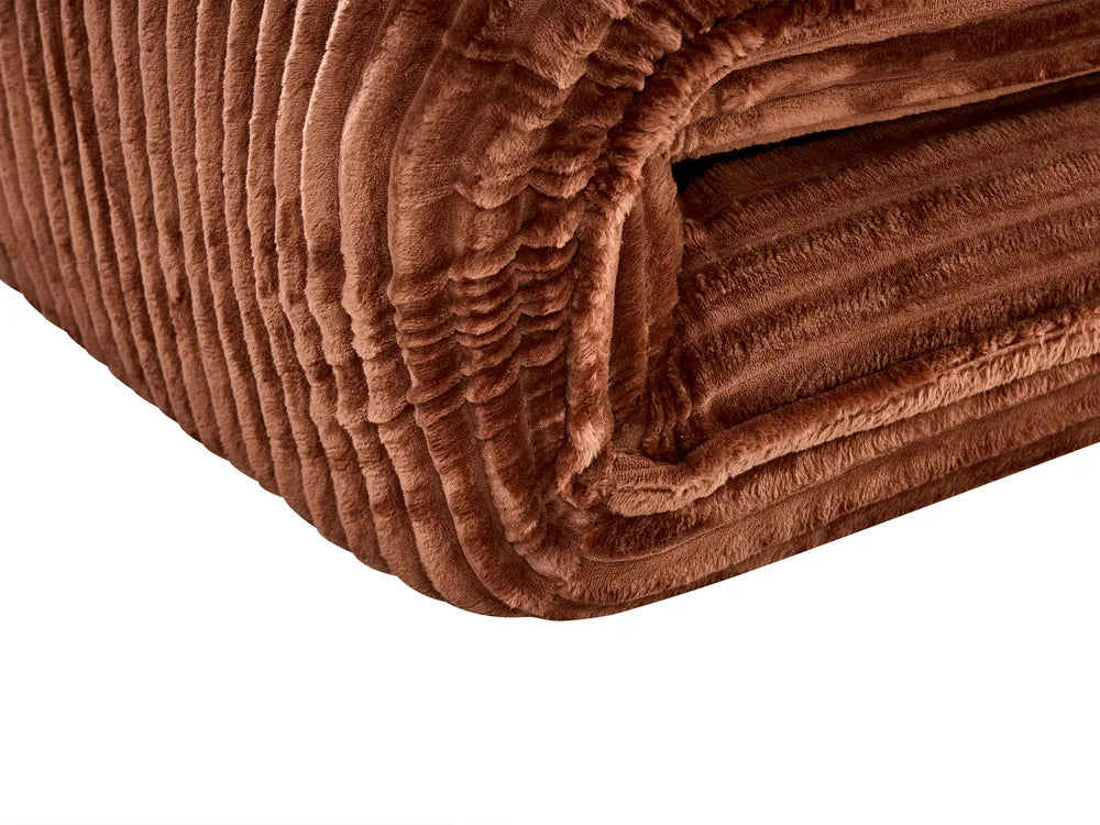 Single Sofa Bed Corduroy Golden Brown Eirenox