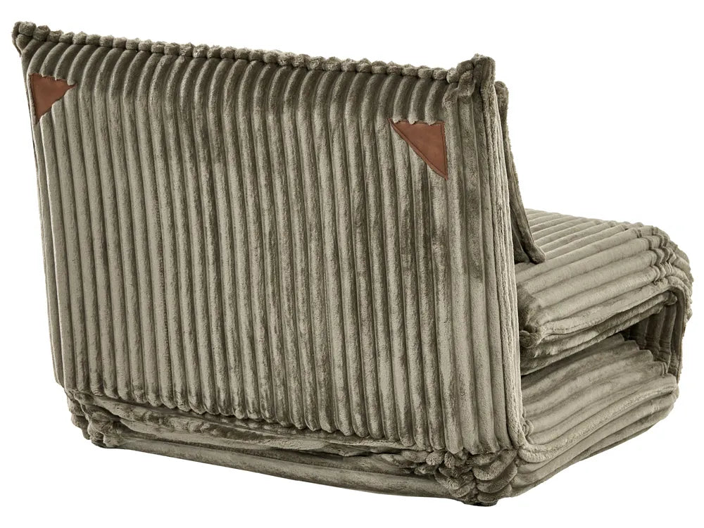 Single Sofa Bed Corduroy Green Eirenox