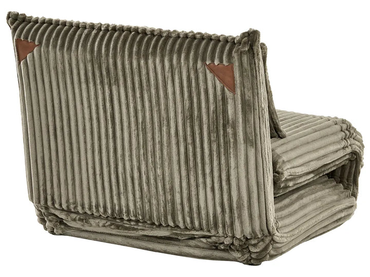 Single Sofa Bed Corduroy Green Eirenox