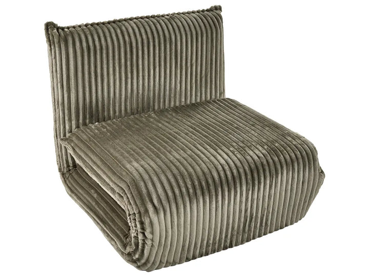 Single Sofa Bed Corduroy Green Eirenox