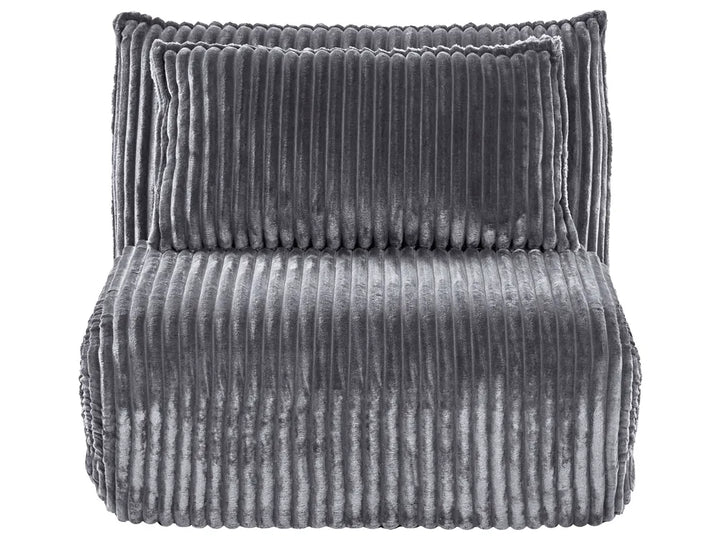 Single Sofa Bed Corduroy Grey Eirenox