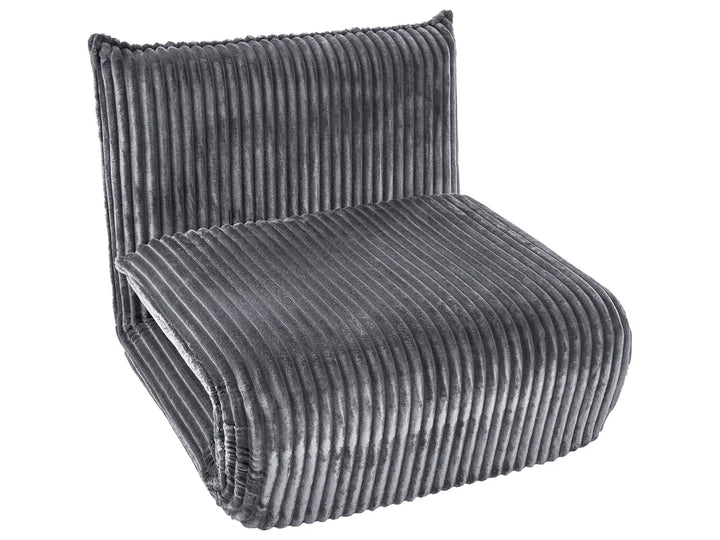 Single Sofa Bed Corduroy Grey Eirenox