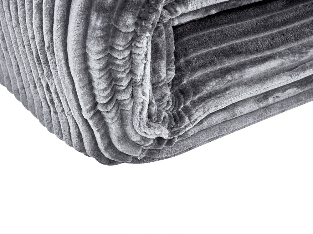 Single Sofa Bed Corduroy Grey Eirenox