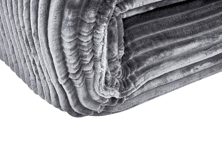 Single Sofa Bed Corduroy Grey Eirenox