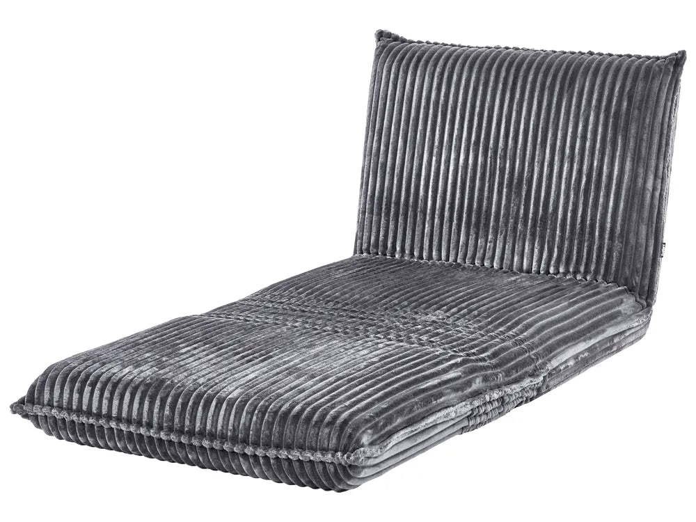 Single Sofa Bed Corduroy Grey Eirenox