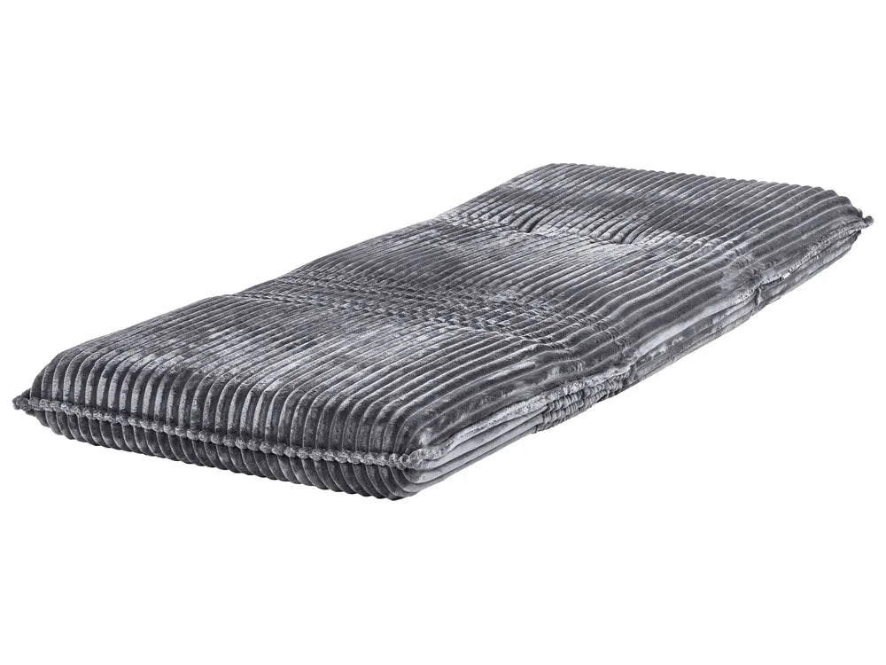 Single Sofa Bed Corduroy Grey Eirenox
