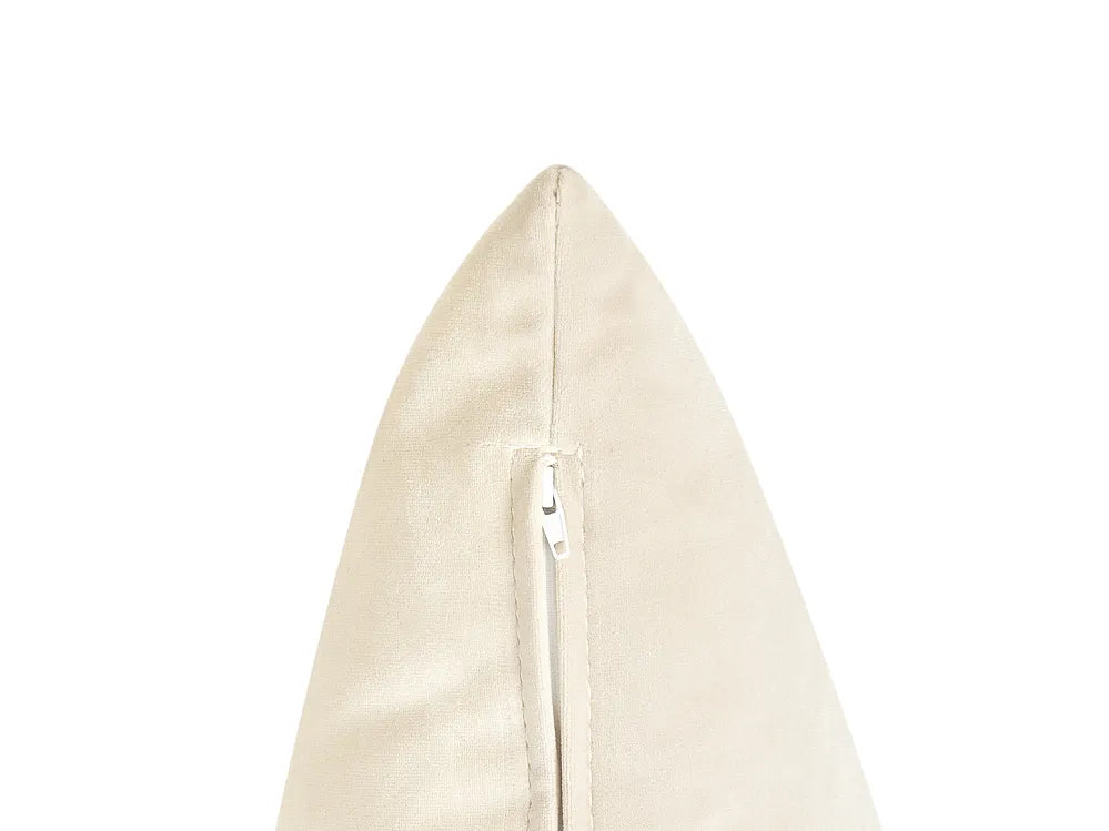 Single Sofa Bed Velvet Light Beige Auren