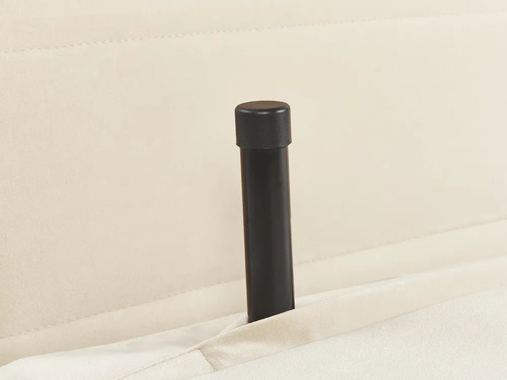 Single Sofa Bed Velvet Light Beige Auren