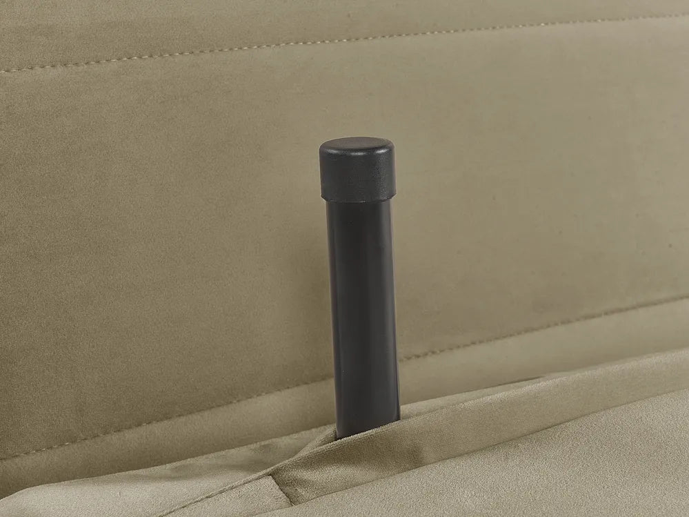 Single Sofa Bed Velvet Olive Green Auren