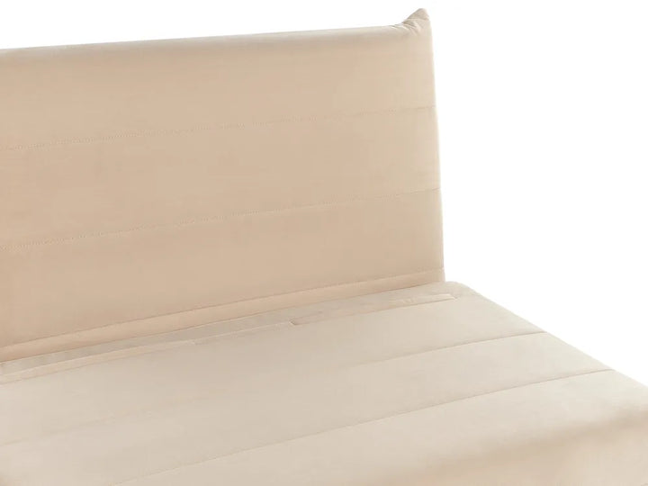 Single Sofa Bed Velvet Sand Beige Auren