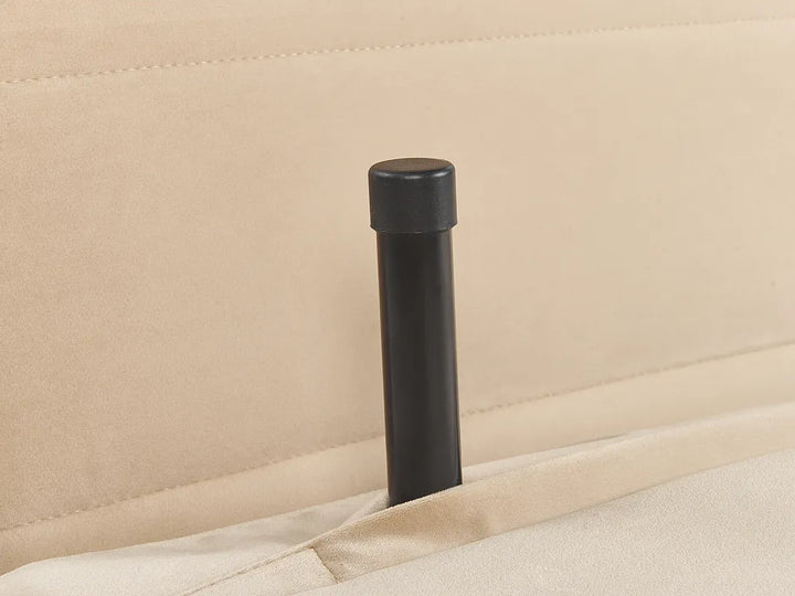 Single Sofa Bed Velvet Sand Beige Auren