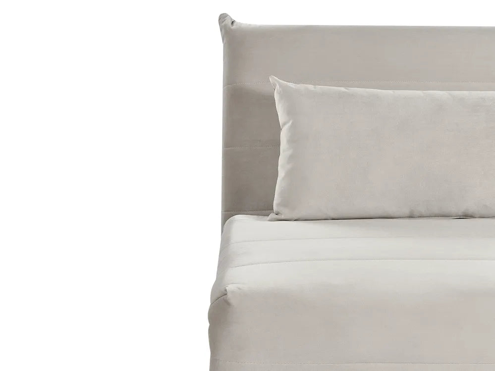 Single Sofa Bed Velvet Light Grey Auren
